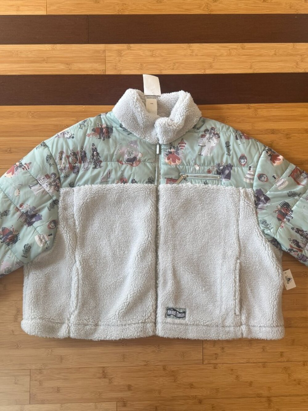 Disney Parks Haunted Mansion Sherpa Fleece Puffer Jacket NWT Womens Size 2XL
